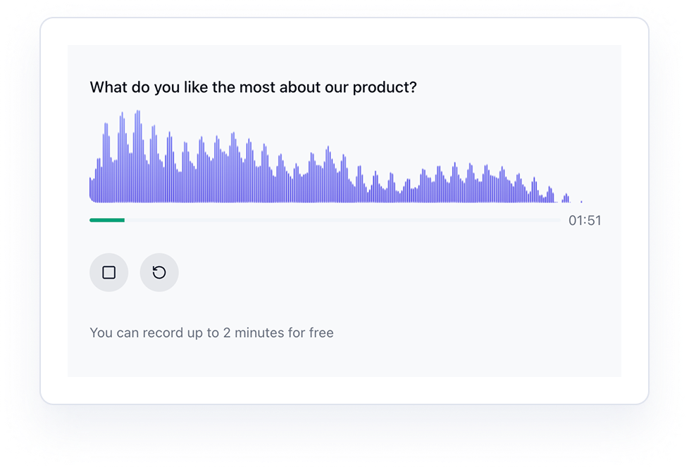 Voice recording interface